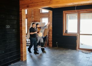 Two People Checking on a Construction Project